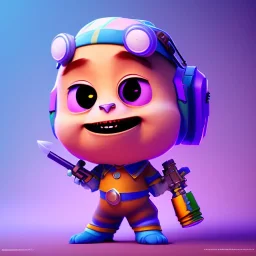 Character cute heros of fotnite game character style Pixar render