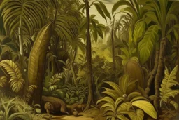 A brown jungle with bananas painted by Albrecht Durer