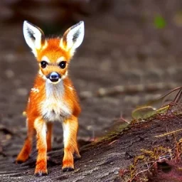 adorable baby deer fox