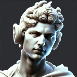 Greek white marble stature playng video games, full of details, realistic, high definition, 8k