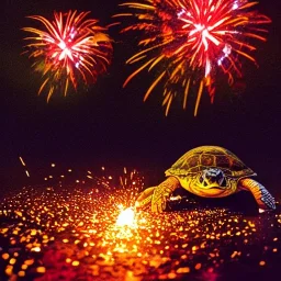 Turtle and Fireworks