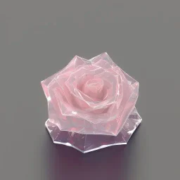 transparent multicolor crystal rose