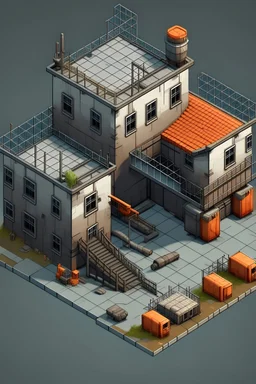 prison, rundown, 2D, video game asset
