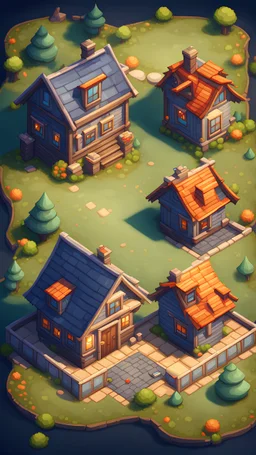 house topdown, from the top stylized, 2d game