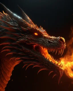 A fire-breathing dragon 8k