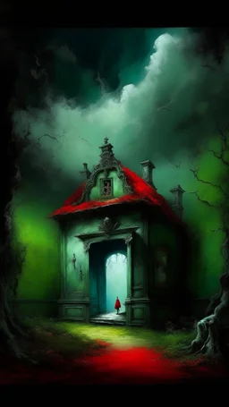 a dark room in a delusional state haunted by ghostly images, paint it in the baroque style, as if the man is horrified