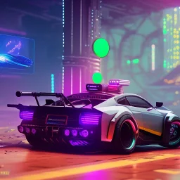 cyberpunk hyper car,cyberpunk 2077,center composition, ultra realistic,shiny, smooth, studio quality, octane render, Surrealism, Triadic colour scheme,glow-stick, ambient lighting,nightclub lighting, polaroid, 100mm, --ar 1:1 --v4