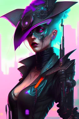 cyberpunk witch futuristic styalzied