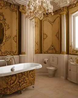 A baroque bathroom