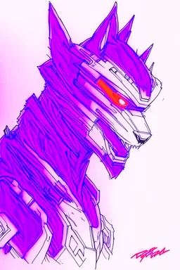 Werewolf drawn as a robot from Neon Genesis Evangelion