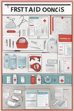 **Content Art:** Create a series of illustrations showing the step-by-step process of common first aid procedures. Use bold, clear visuals to highlight the importance of each step. Accompany these with short, persuasive captions that stress the potential impact of these skills. **Appearance:** content art ideas that encapsulate the themes; "importance of First Aid training, safety and protection of women and individuals with disabilities or special challenges, and awareness against placement / i