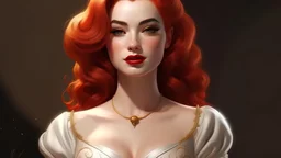 Create the character "Salma Rostam," the wife of "Jevan Lenias," whose appearance resembles that of actress Marilyn Monroe, with fair skin and red hair.
