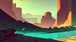 stylized,canyon,wall,probs,post apocalyptic,AI,futuristic,4k,details,stylized,rogulikes