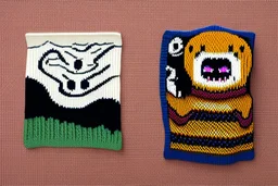 Knitted the scream cat Edvard Munch the scream