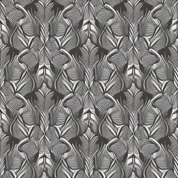 black and white banana leafs wallpaper pattern in vector lines