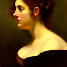 Retrato de una mujer muy guapa llamada Gemma Arnau Arnau con el estilo de Gustave Courbet