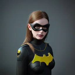 analog style,real cool girl portrait, simmetric eyes, ambient, batgirl make up outfit, ultra realistic photo, unreal engine --aspect ratio 1:1