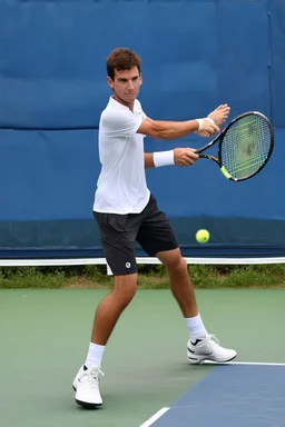 Simon P spielt tennis