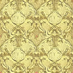 Medieval style wallpaper, letter "M", seamless, colored with gold crown