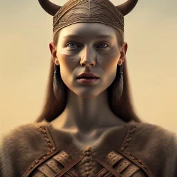 close up portrait face as viking woman, fine detail, highly intricate, modern surrealism painting, defined cracks and breaks, high-quality, volumetric lighting, 8k, ultrahd, George Grie, Marco Escobedo, Igor Morski,Brian Froud, Howard Lyon, Selina French,