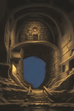 Moon in a dwarven mine underground