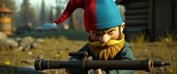 gnome hit man in style of fallout 4