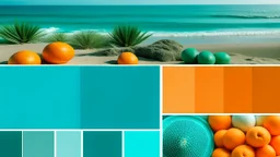 Ocean Green Orange is a refreshing blend of fresh sea breeze and vibrant citrus tones, evoking a feeling of calm and energy. It's a perfect color palette for a beach-inspired theme.