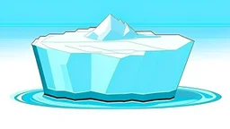 cartoon illustration: flat iceberg