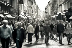 personas en la calle