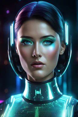A holographic face similar to the AI holographic girl in Blade Runner movie. by addiedigi
