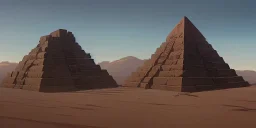 ancient ruins desert pyramid