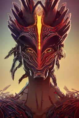 symmetry!! portrait ofobsidian fire alien in the style of horizon zero dawn, machine face, intricate, elegant, highly detailed, digital painting, artstation, concept art, smooth, sharp focus, illustration, art by artgerm and greg rutkowski and alphonse mucha, 8k