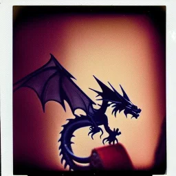 Polaroid picture of a dragon