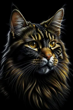 Realistic Maine coon cat