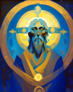 A serene portrait of an ancient sage, surrounded by a halo of glowing symbols and mystical elements, in the style of spiritual art, subtle colors, meditative expressions, and an aura of inner peace, inspired by the works of Nicholas Roerich and Odilon Redon, inviting the viewer to reflect on the wisdom of the ages and the pursuit of enlightenment.