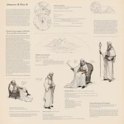 character concept sheet with AD&D statistics and characteristics, [illustration by René Gruau] It was not summoned. It was not born. It simply was—coiled beneath the skin of the world, sleeping in silence until a voice whispered it back into memory. Now it stares, unblinking, from the edge of existence. A head the size of mountains, crowned with horns like dead moons, eyes burning with starfire. Its breath coils through the air like smoke from a forgotten forge. The land around it bends in color