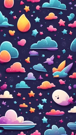 space cartoon stylized background