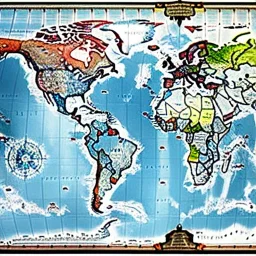 a photography of the ''real map of the world''