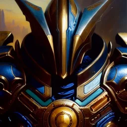 portrait 'Tempest Protoss Unit-Starcraft' ancient metal armor ,painting by gaston bussiere, greg rutkowski, yoji shinkawa, yoshitaka amano, tsutomu nihei, donato giancola, tim hildebrandt, oil on canvas, cinematic composition, extreme detail,fit full head inside picture,16k