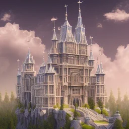 Palace with white color predominantly gothic architecture with 5 thrones inside