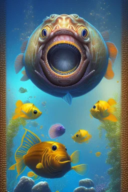 one fish with human smile