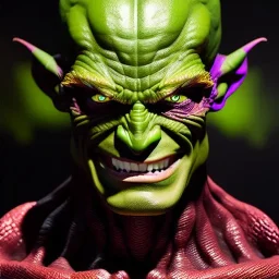 Ultra detailed fullbody Portrait in oil on canvas of Green Goblin,extremely detailed digital painting, extremely detailed face, crystal clear eyes, mystical colors ,perfectly centered image, perfect composition, rim light, beautiful lighting,masterpiece ,8k, stunning scene, raytracing, anatomically correct, in the style of Steve Jung and robert e howard and Wizyakuza and Ohrai Noriyoshi and Simon Bisley and uncannyknack.