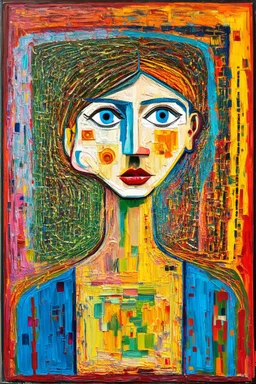 I AM; a painting with an admixture of Paul Klee and Hundertwasser