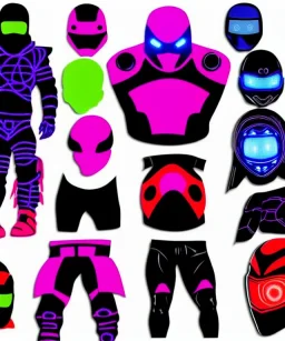 cyber ninja, colorful metal armor, futuristic, ghostrunner, science fiction