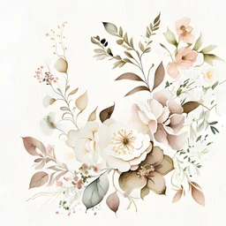 floral design digital paper white background