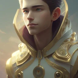 fantasy young ethnic skinny male with lean muscles, ⭐☁️, friendly slight smile, hd, uhd, full body, modern anime art style, epic anime key visual, Artstation trending, loish rossdraws artgerm, golden ratio, fake detail, trending pixiv fanbox, style of makoto shinkai studio ghibli genshin impact james gilleard greg rutkowski chiho aoshima