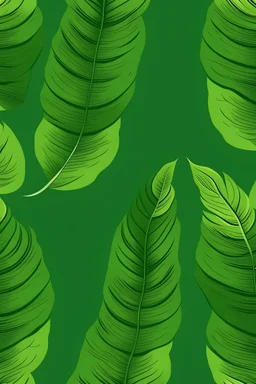 Create seamless banana leaf wallpaper pattern with simple illustrator line