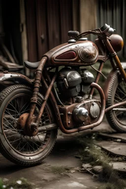 An old motorcycle