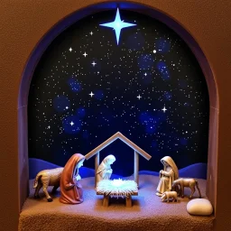 Galactic Nativity scene.