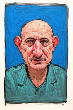 All human problems stem from its unwarranted self-belief; in the style of Philip Guston
